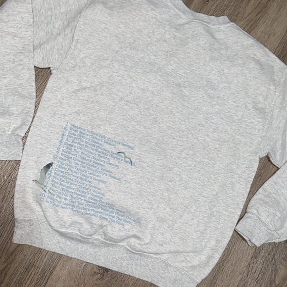 Taylor Swift Spotify Fans First 1989 Heather Gray Crewneck size M - Picture 4 of 8